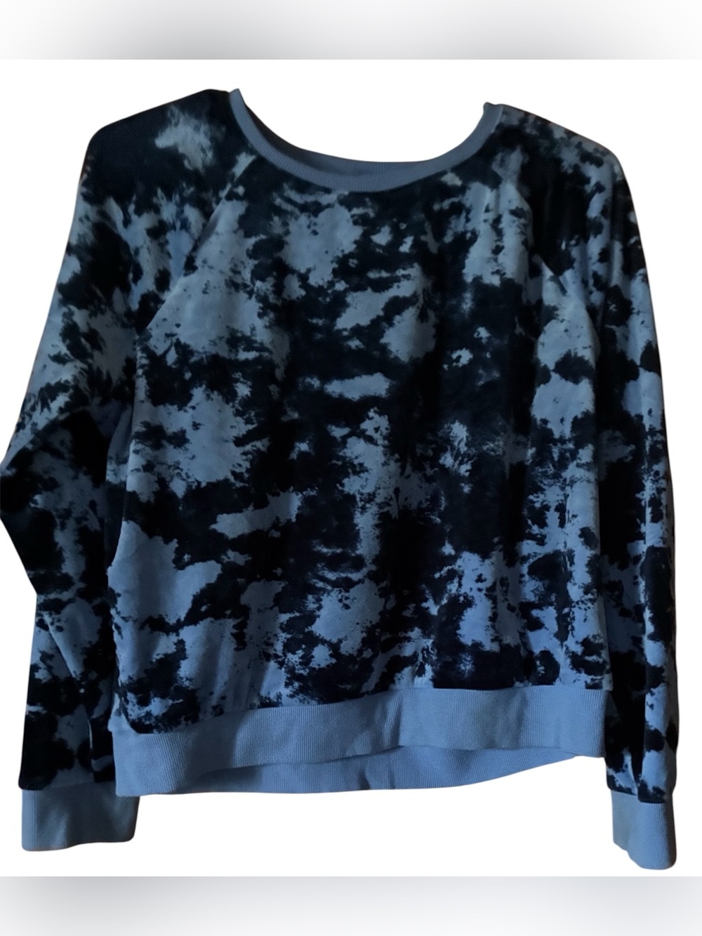 Target Art Class Girls XXL (16/18) Grey Blue Cloud Tie-Dye Cropped Sweatshirt